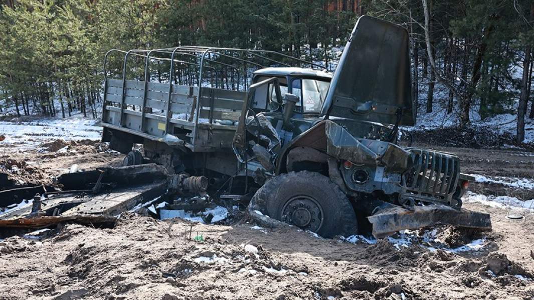Разбитая военная техника ВСУ