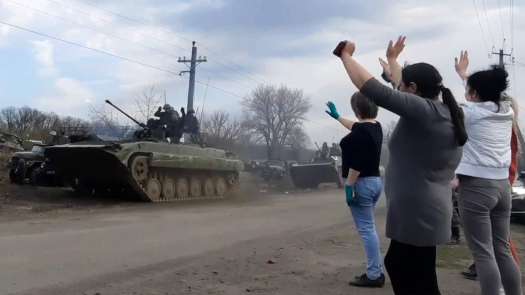 Колонна подразделений ВС РФ