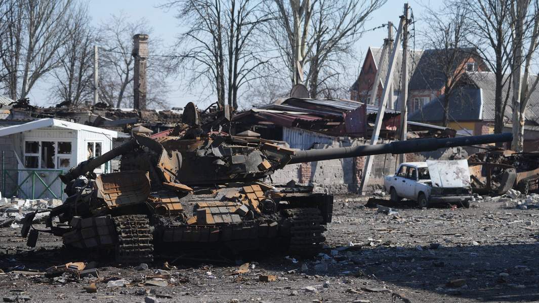 подбитый танк ВСУ Украины