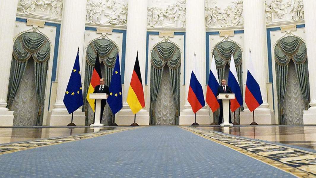 Встреча Владимира Путина и Олафа Шольца