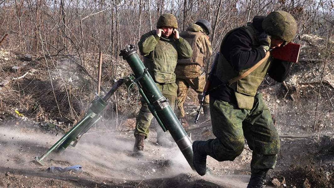 Военнослужащие минометного взвода