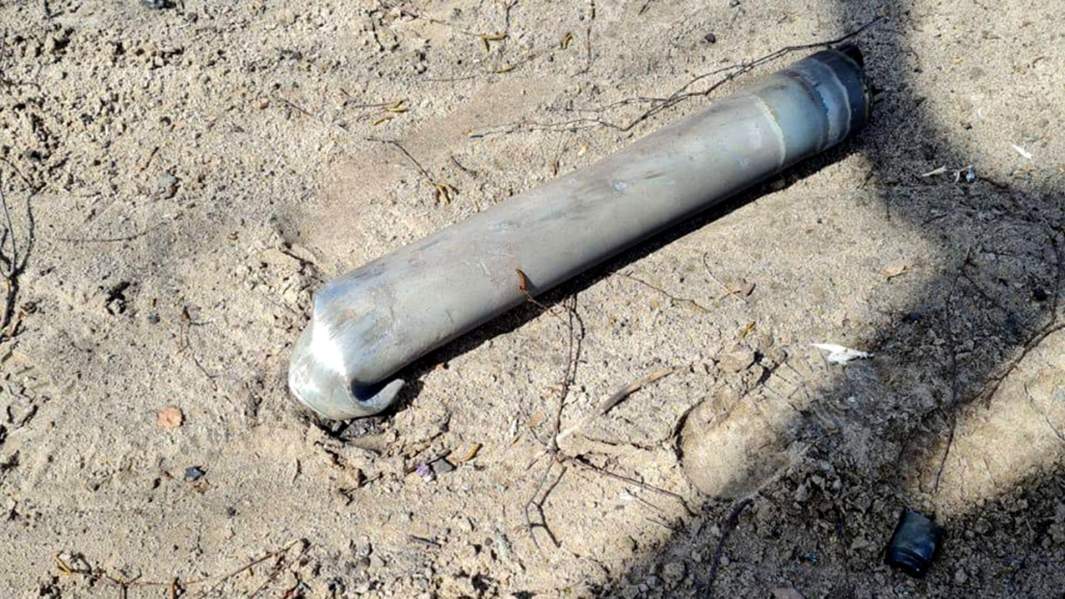 Фрагмент снаряда в поселке Климово Брянской области