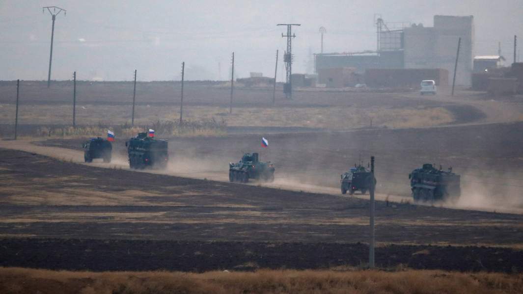 Бронетехника военной полиции РФ в Сирии 