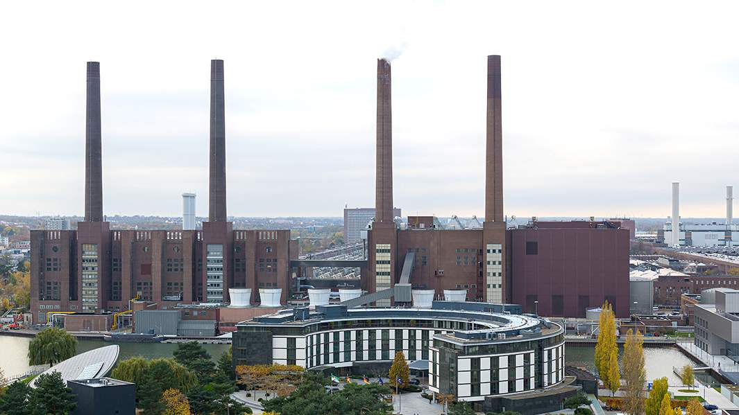 Электростанция главного завода Volkswagen в Вольфсбурге