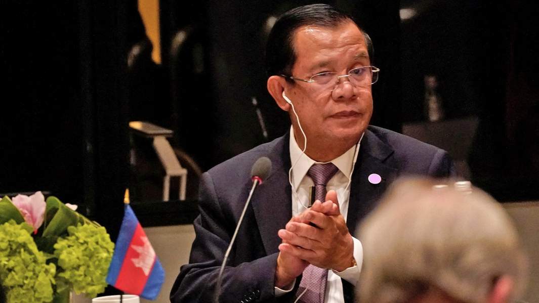 Премьер-министр Камбоджи Хун Сен принимает участие во встрече с лидерами АСЕАН и представителями бизнеса США в рамках специального саммита Ассоциации государств Юго -Восточной Азии (АСЕАН) США-АСЕАН в Вашингтоне