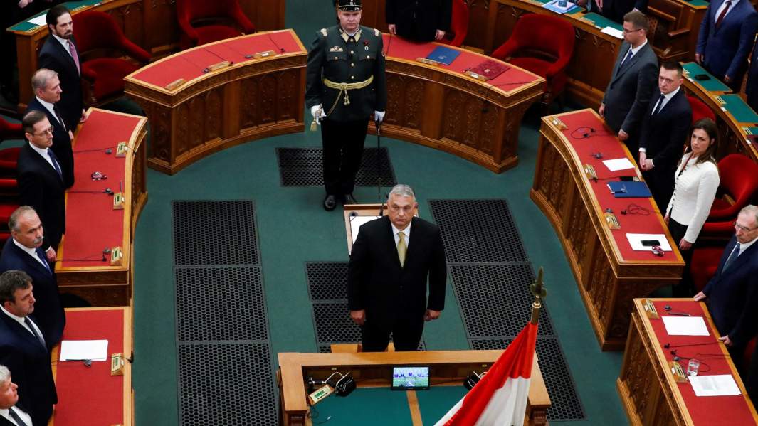 Виктор Орбан на заседании венгерского парламента