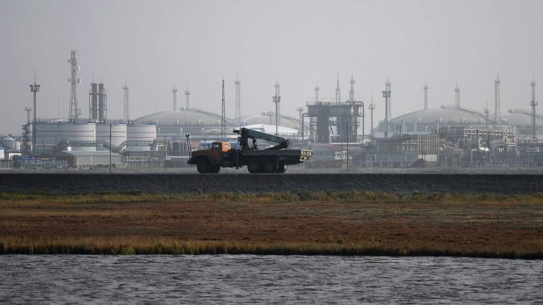 Нефтяной отгрузочный терминал в поселке Варандей, расположенном на побережье Карского моря в Ненецком автономном округе