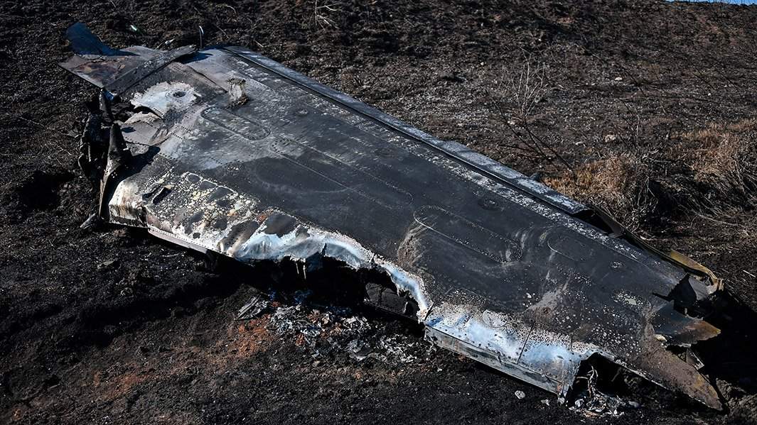Сбитый украинский штурмовик Су-25