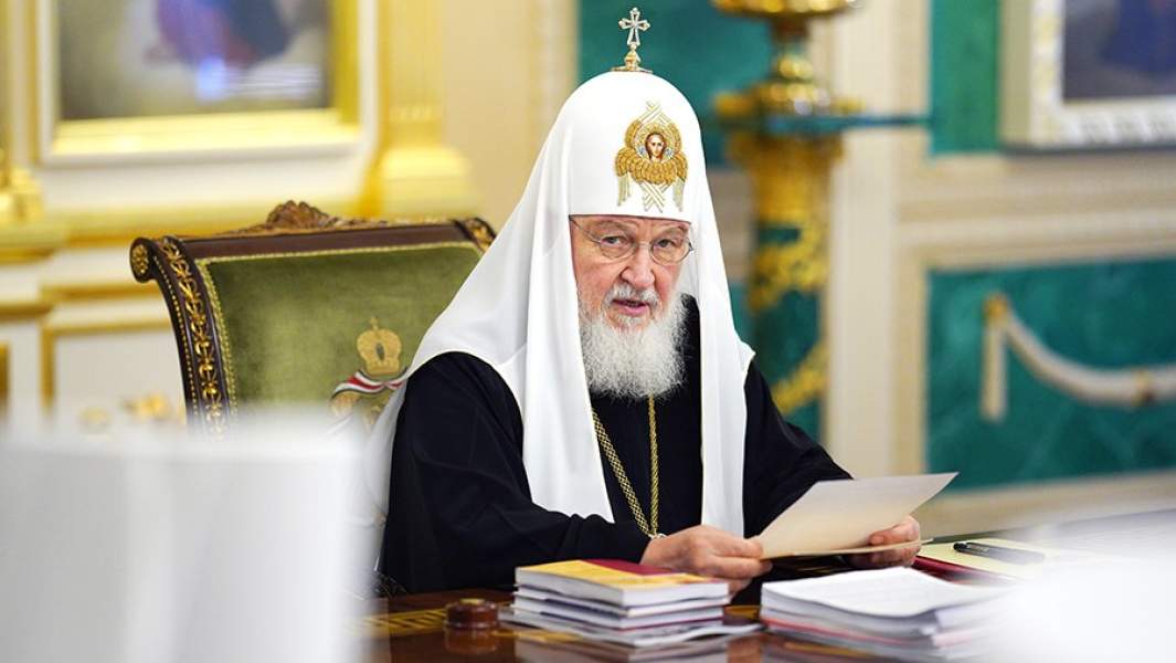 Патриарх Московский и всея Руси Кирилл на заседании Священного Синода Русской Православной Церкви