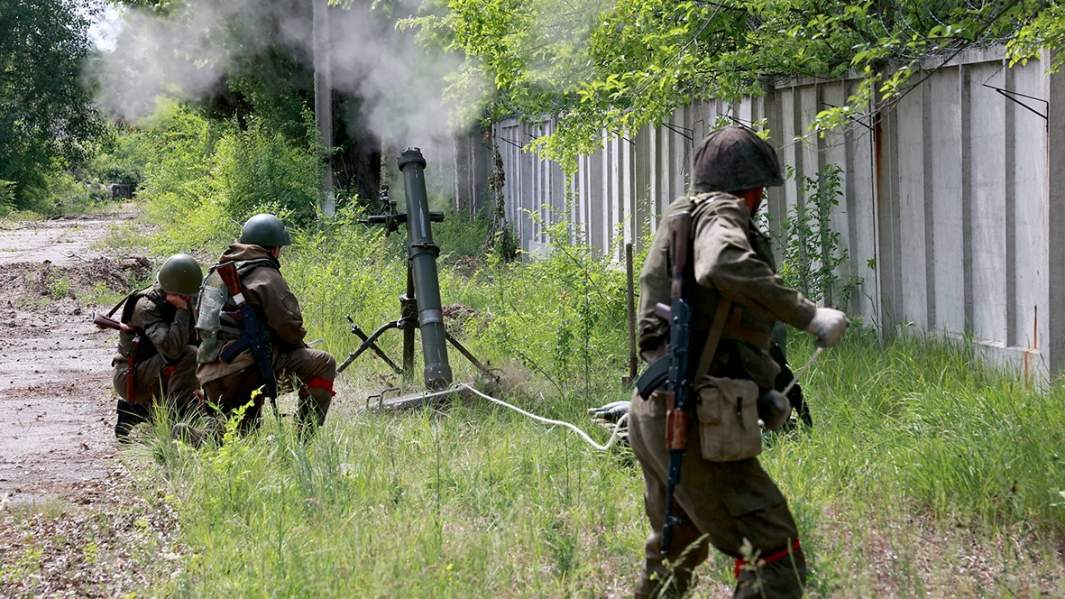 Работа минометчиков