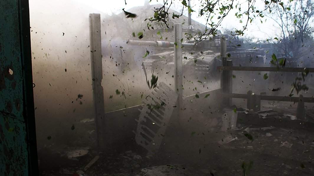 Танк Вооруженных сил России, задействованный в боях на лисичанском направлении в ЛНР