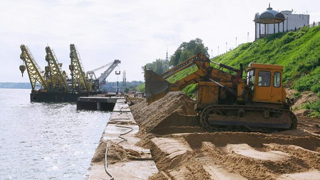 Работы по берегоукреплению