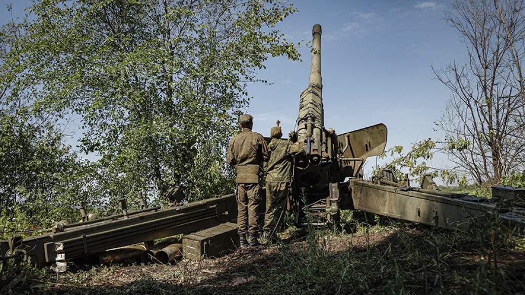 Позиции артиллерии Народной милиции ДНР в Авдеевке