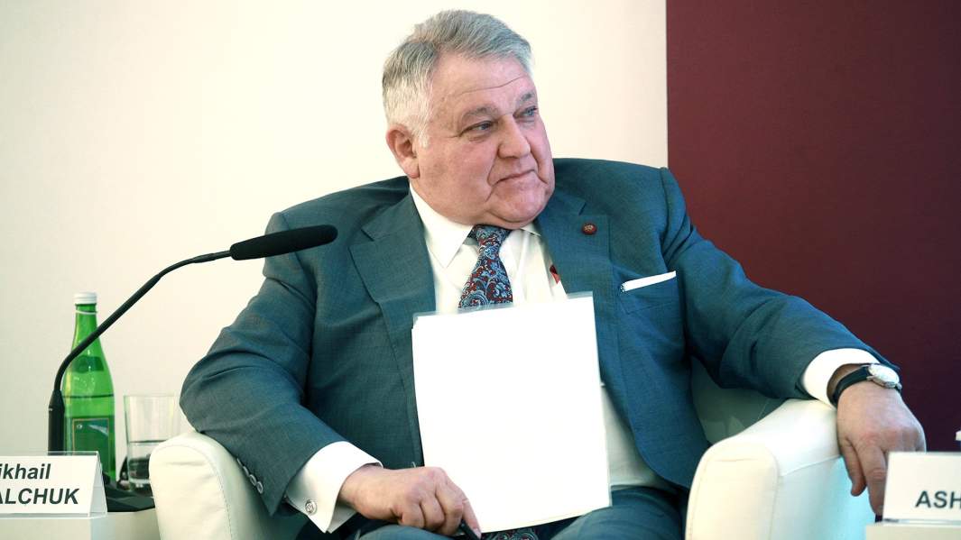 Президент НИЦ «Курчатовский институт» Михаил Ковальчук во время сессии «Виноградарство и виноделие: научный ренессанс» на ПМЭФ-2022