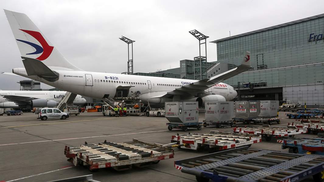 Airbus A330-200 авиакомпании China Eastern Airlines в аэропорту Франкфурта-на-Майне