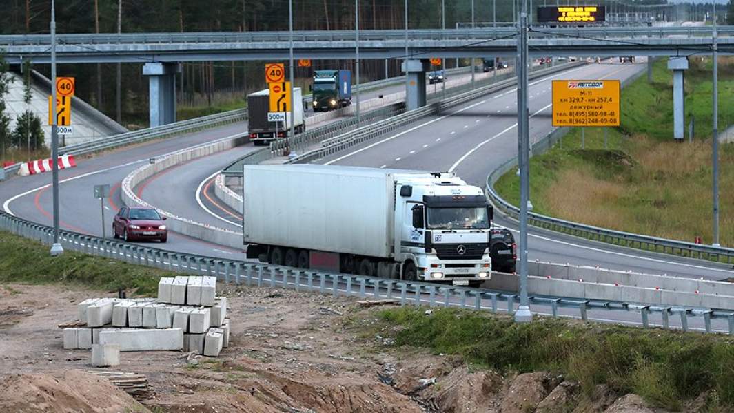 Вид на участок федеральной автотрассы