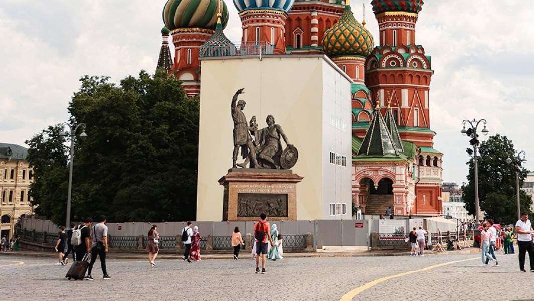 Павильон на месте памятника Минину и Пожарскому на Красной площади