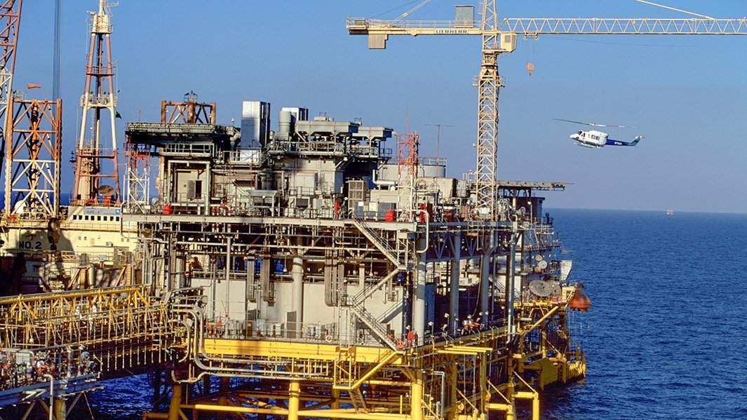 Морская нефтяная платформа «Марджан 2» в Персидском заливе