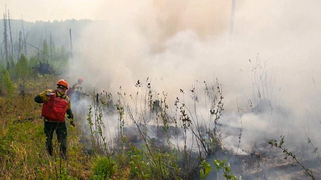 Тушение природных пожаров в Якутии