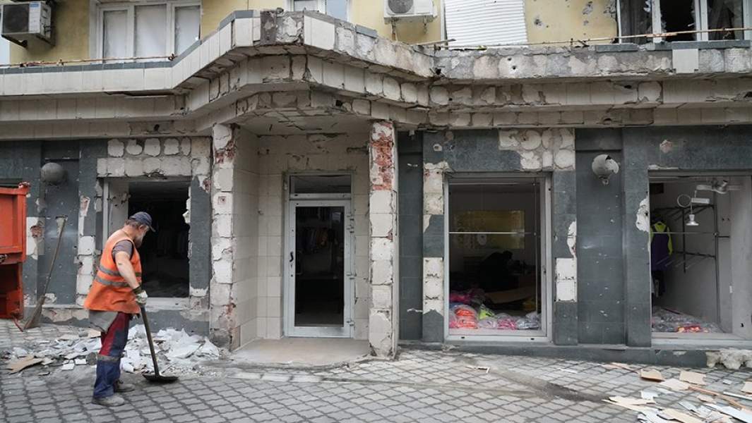 Последствие обстрела со стороны ВСУ в Донецке