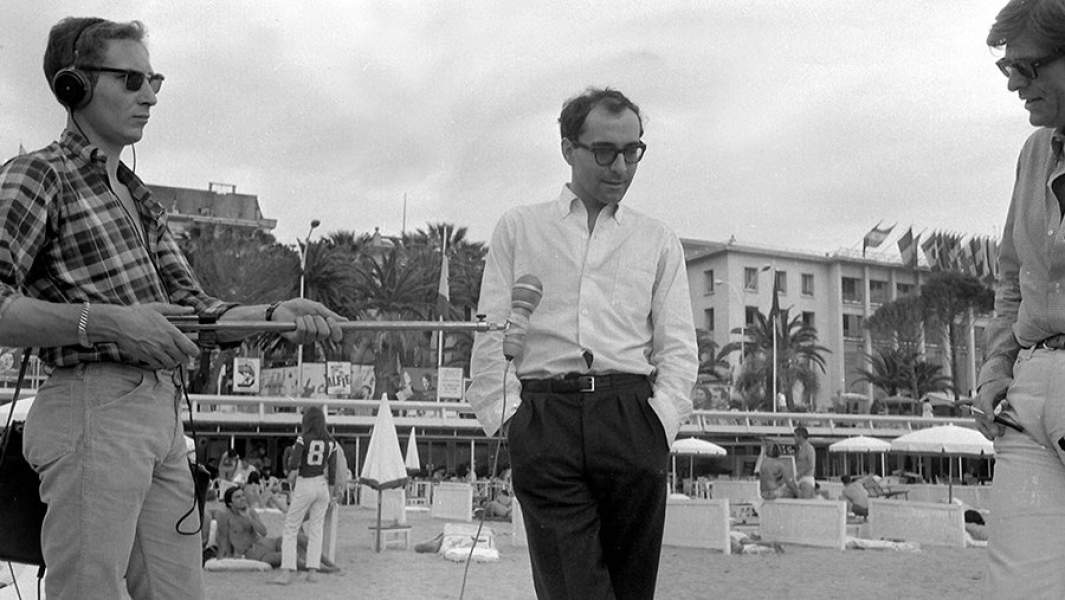 Жан-Люк Годар во время интервью на кинофестивале в Каннах. 1960 год