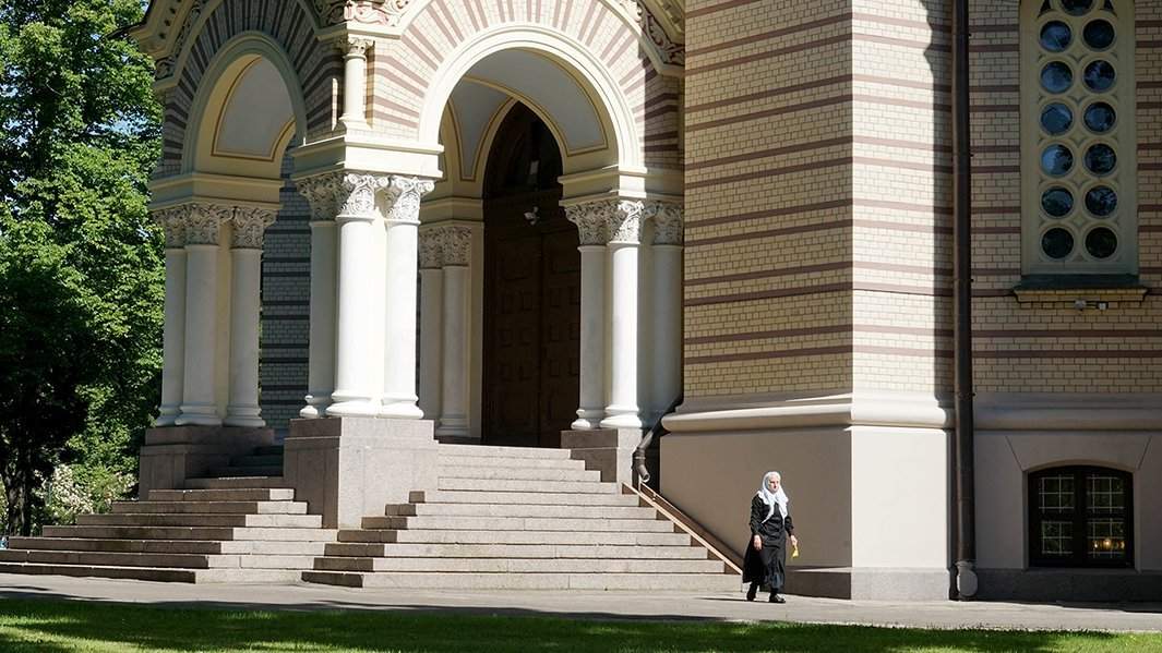 Рижский кафедральный собор Рождества Христова на улице Бривибас в Риге.