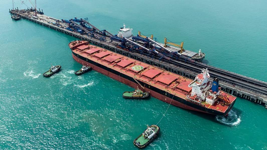 Vessels at the berths of the Taman Bulk Cargo Terminal