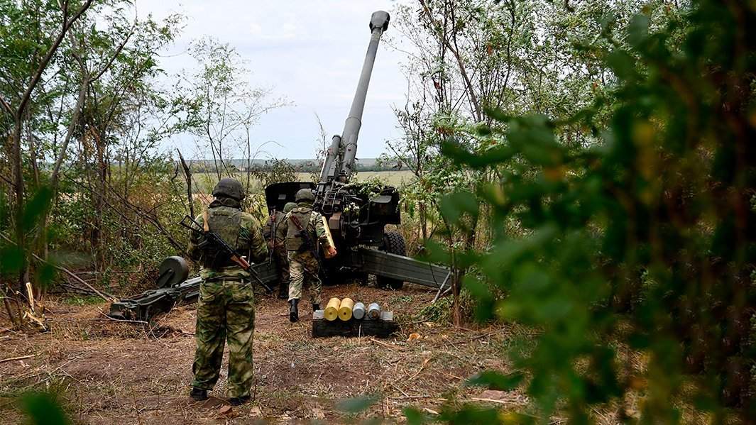 Работа расчета артиллерии ВС РФ