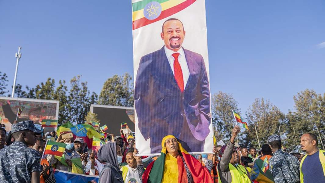 Митинг в поддержку правительства и национальных войск в борьбе с сепаратистами «Народный фронт освобождения Тыграя»