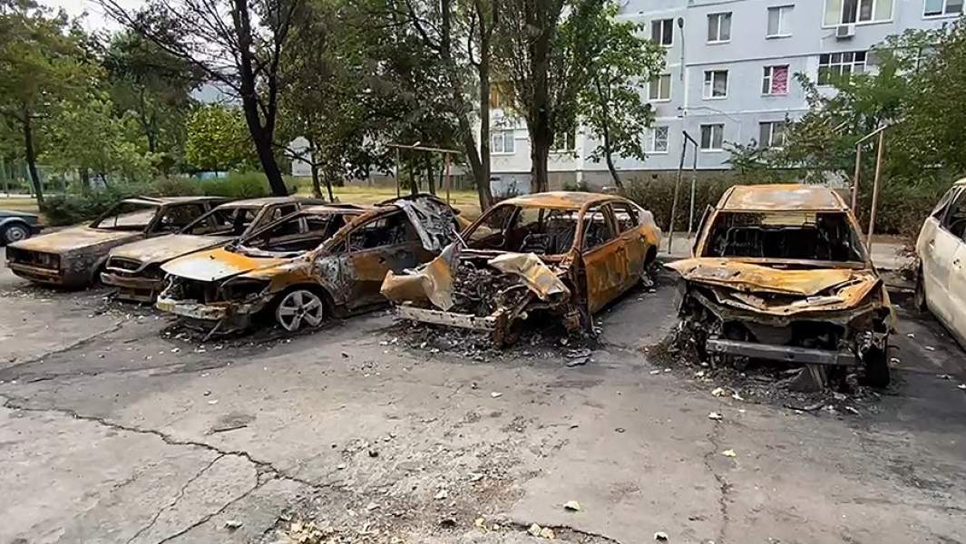 Последствия обстрела Энергодара