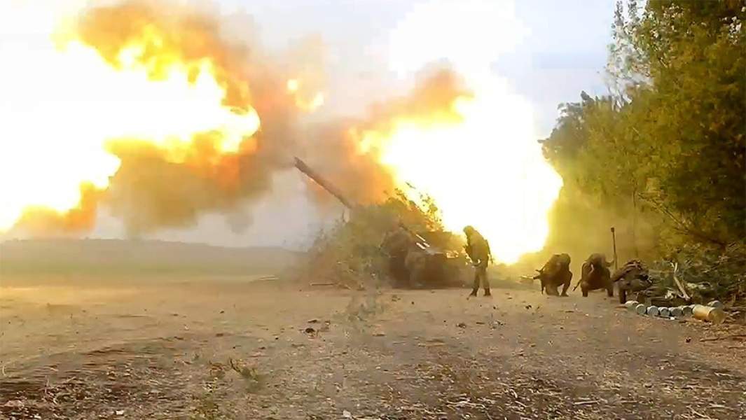 Боевая работа артиллеристов ВС РФ на Украине