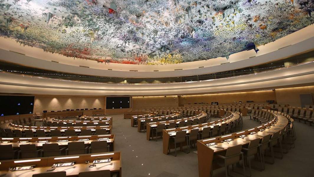 Зал заседаний Совета СПЧ ООН в Женеве