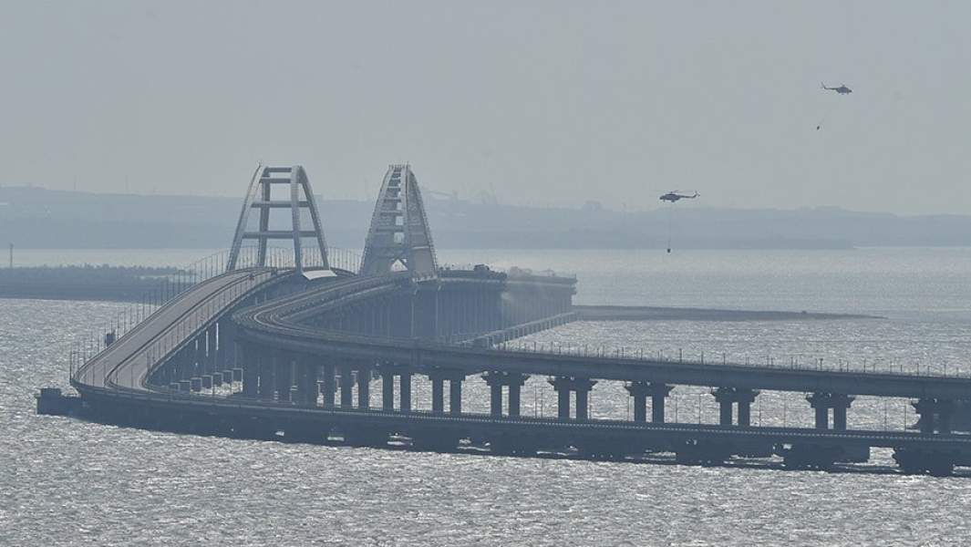 Пожар на Крымском мосту