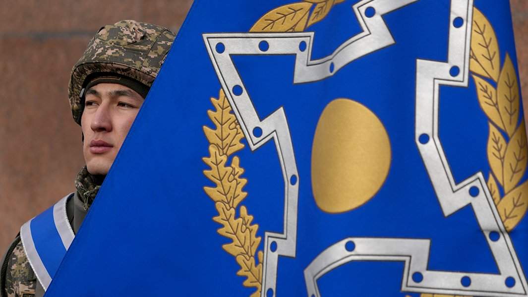 Russian peacekeepers CSTO flag
