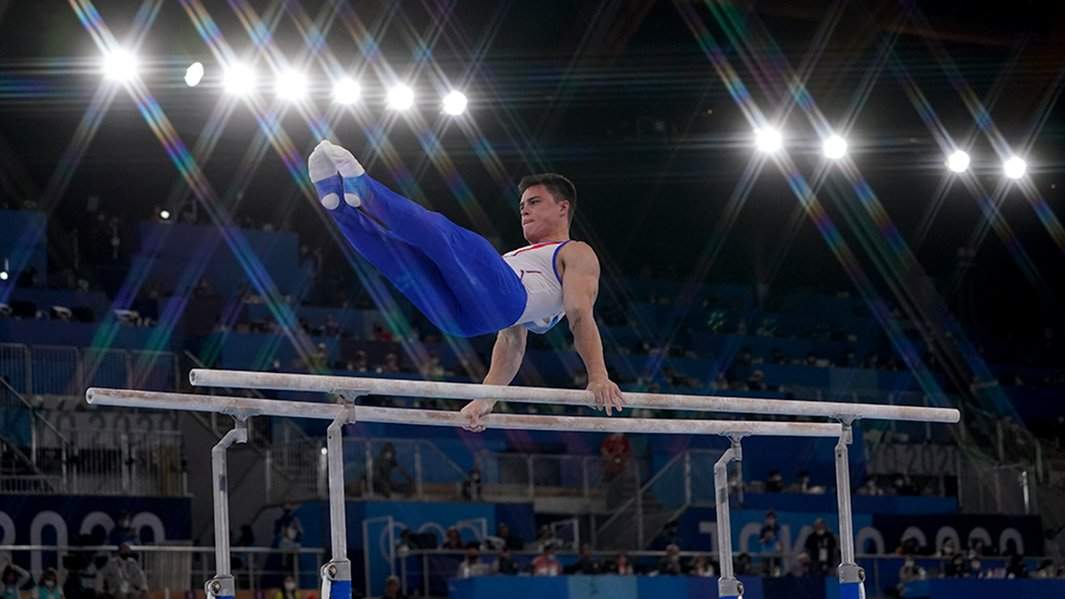 Nikita Nagorny at the artistic gymnastics competition at the XXXII Summer Olympic Games in Tokyo