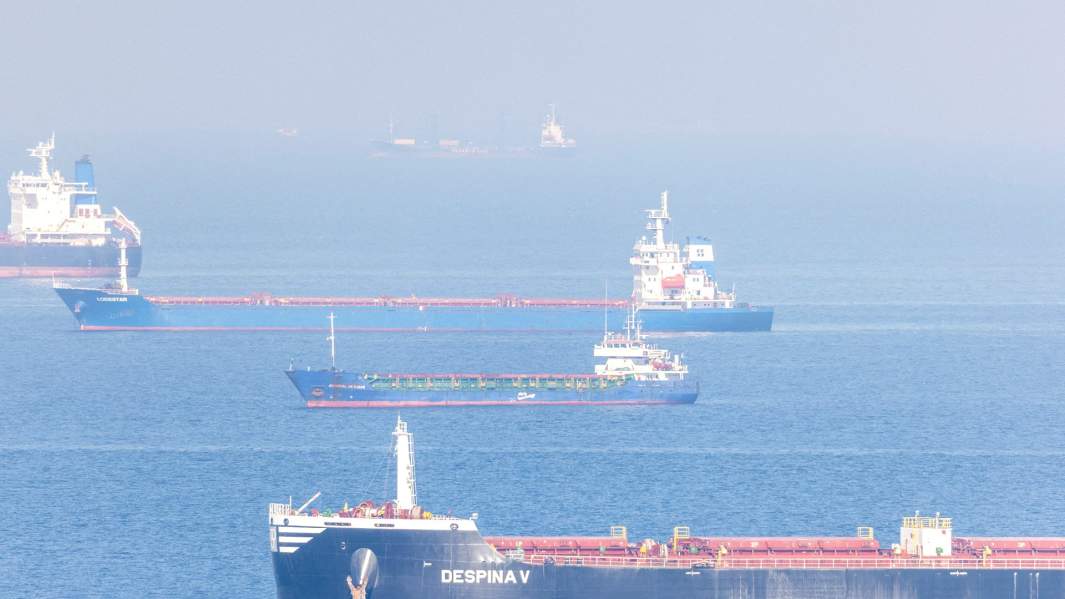 Грузовое судно зерном