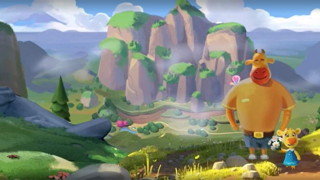 Кадр из полнометражного мультфильма «Оранжевая корова»