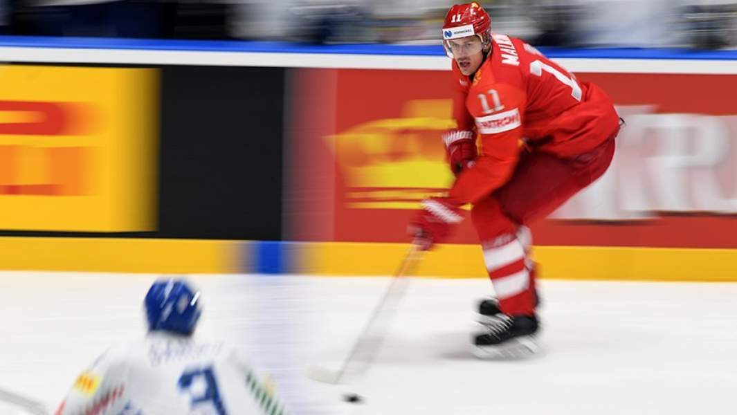 Игрок сборной России Евгений Малкин в матче группового этапа чемпионата мира по хоккею между сборными командами России и Италии. 2019 год