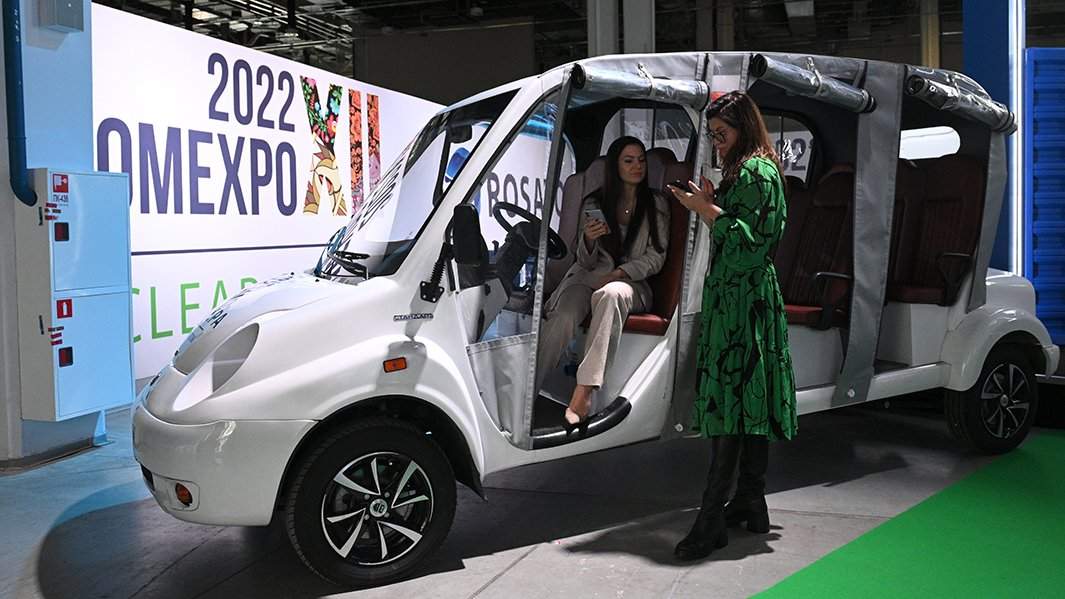 Стенд «Росатома» на выставке в рамках XII Международного форума «Атомэкспо-2022»