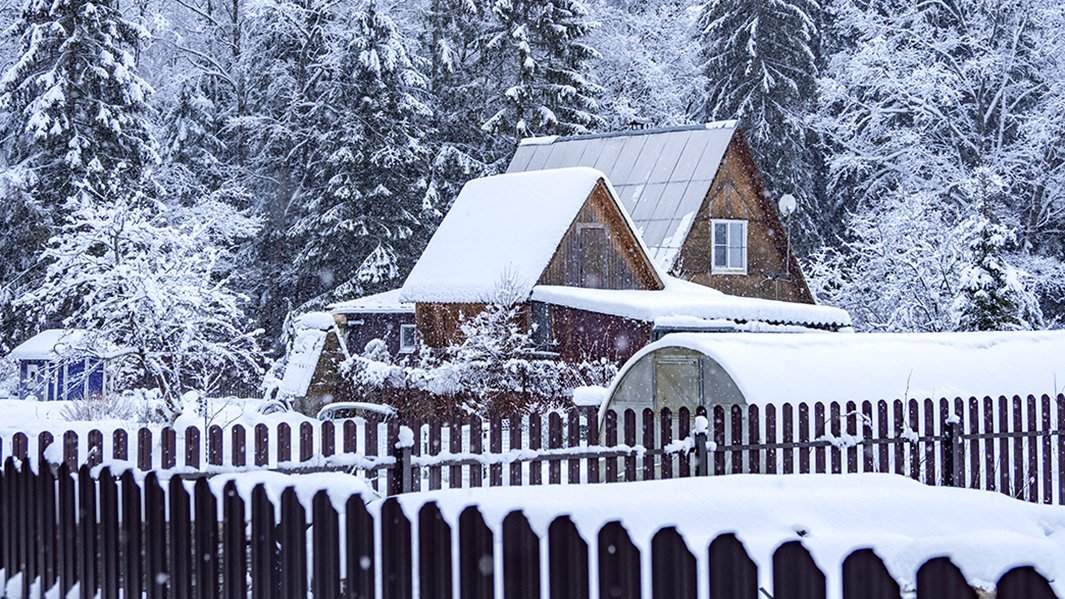 снег дача