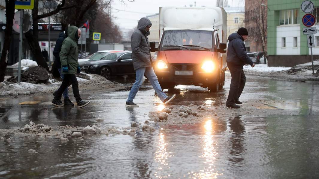 Москва, ливень 