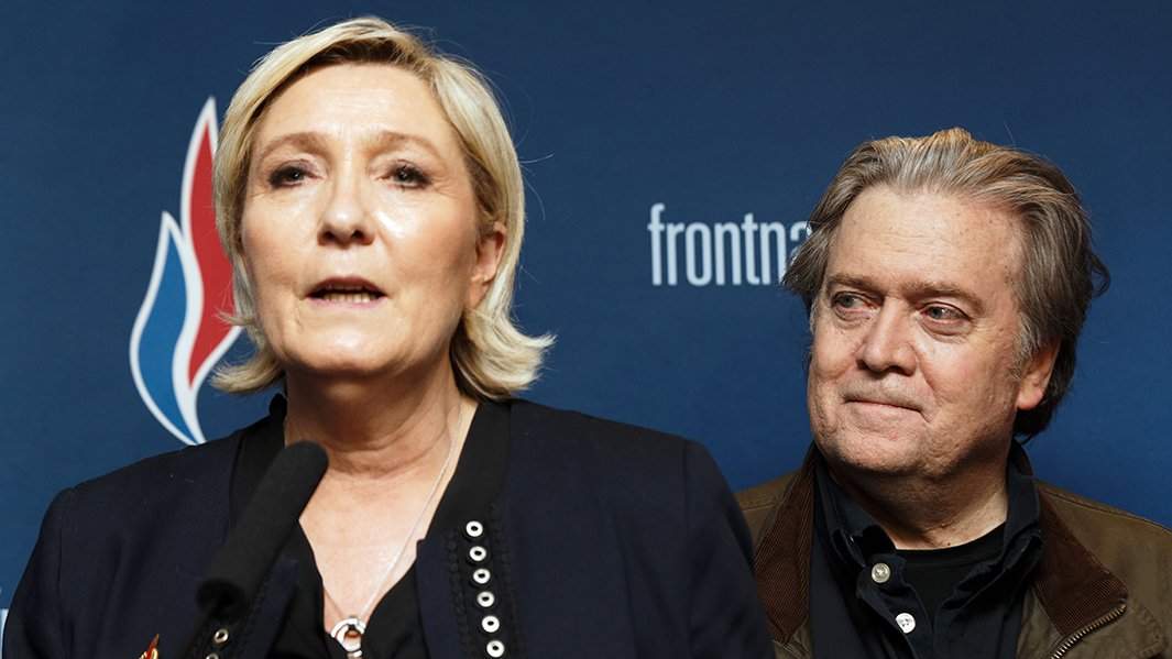 Марин Ле Пен и Стивен Бэннон