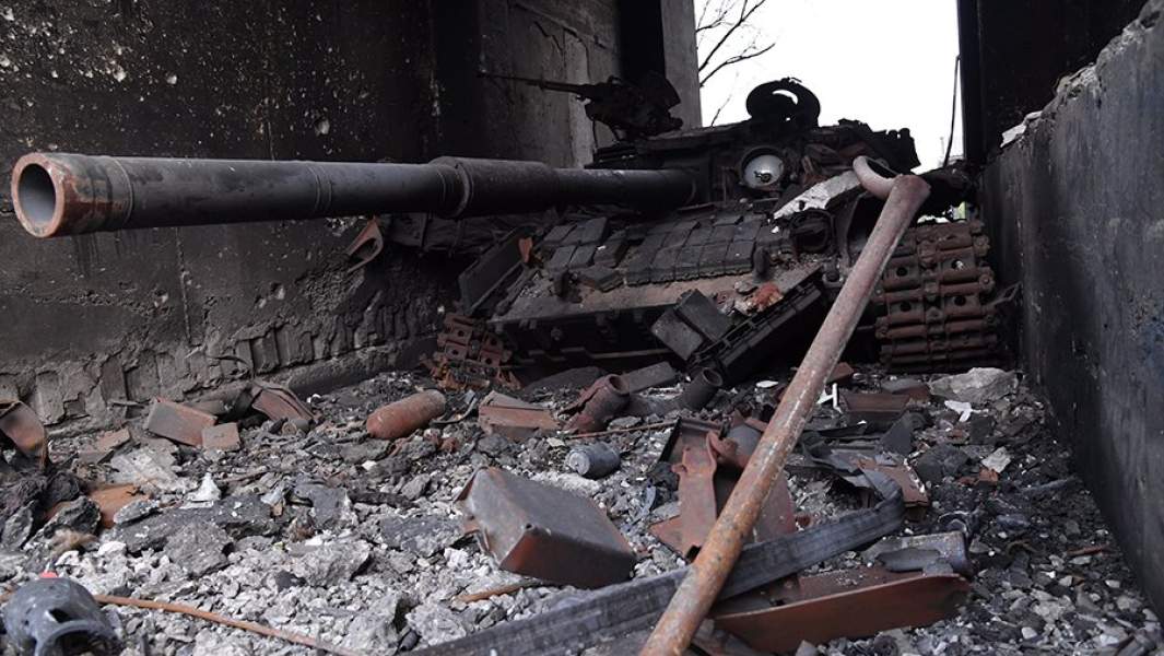 Уничтоженный танк ВСУ