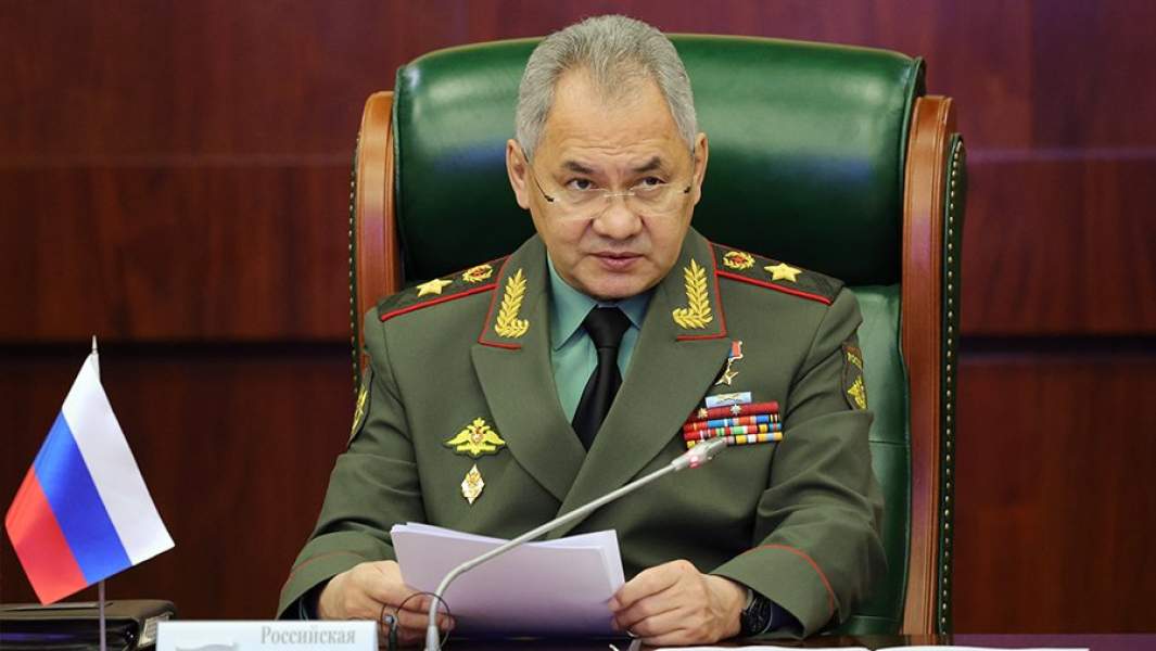 Министр обороны РФ Сергей Шойгу на заседании Совета министров обороны Содружества независимых государств (СНГ) и Шанхайской организации сотрудничества (ШОС)