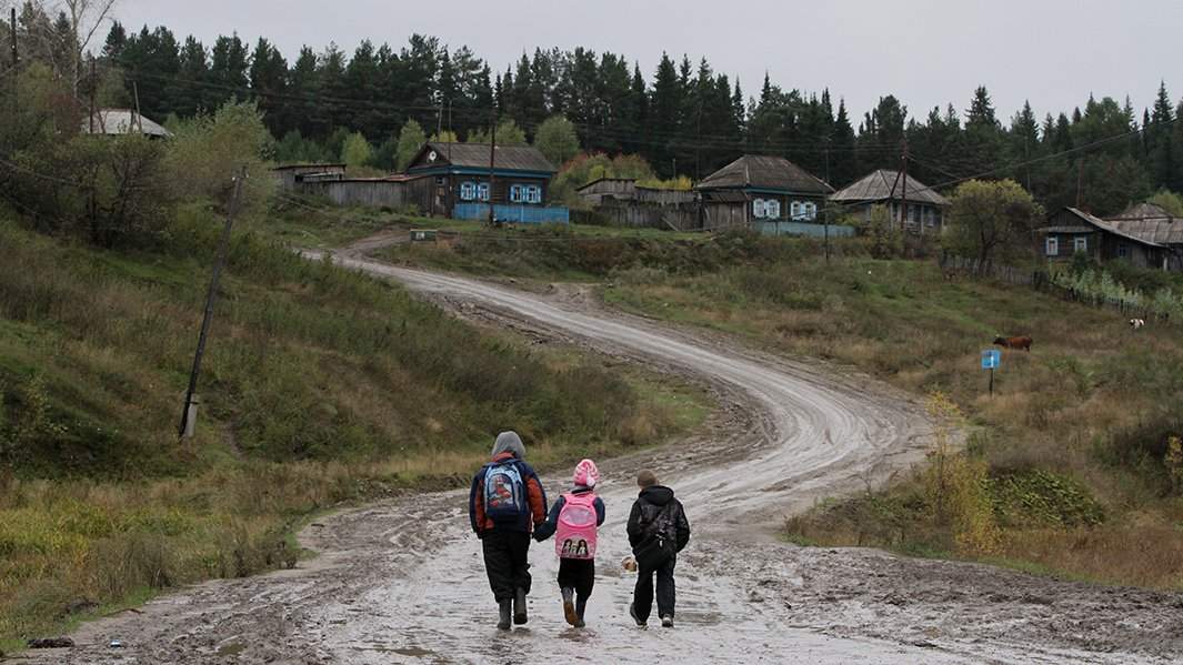 дети дорога село