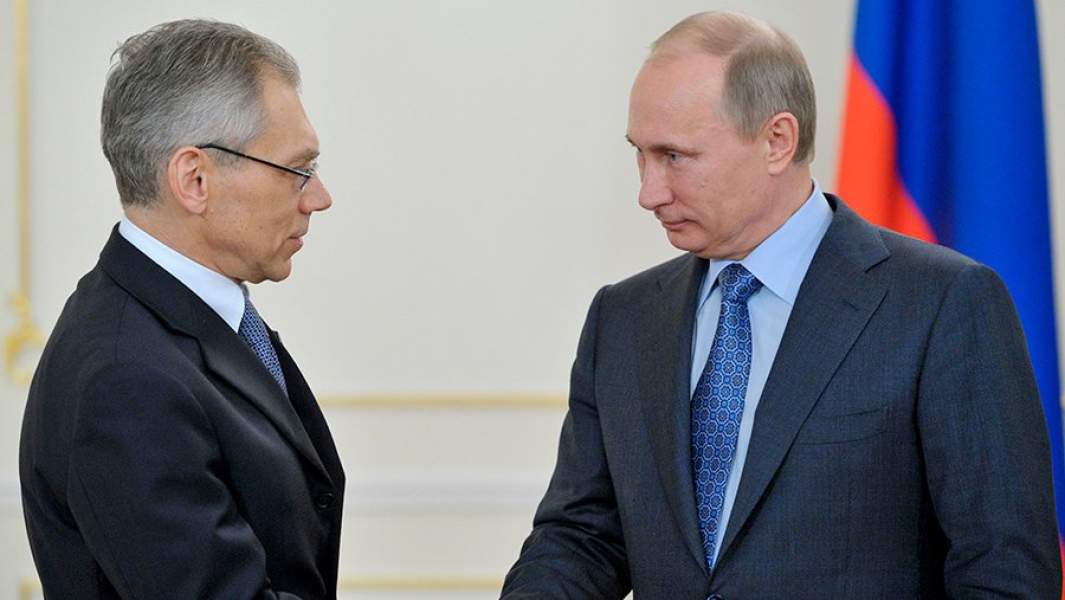 Посол РФ Александр Боцан-Харченко и президент России Владимир Путин