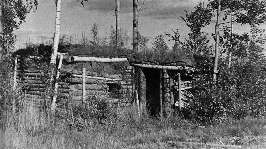 Немецкий ДЗОТ у деревни Чернушки, амбразуру которого закрыл своим телом Александр Матросов