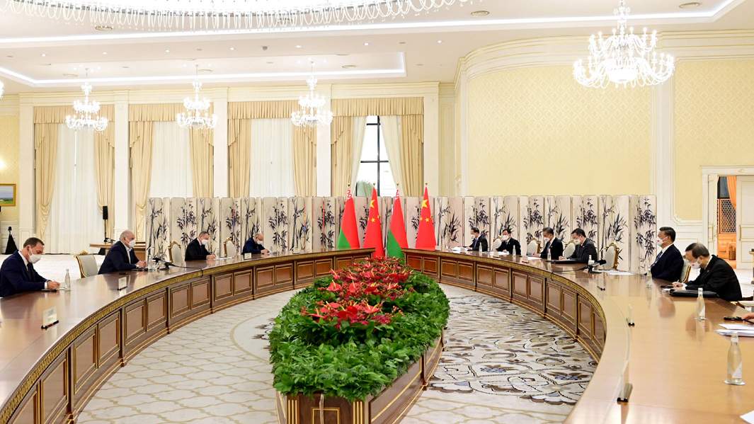 Встреча Александра Лукашенко с Си Цзиньпином в рамках саммита ШОС в Самарканде