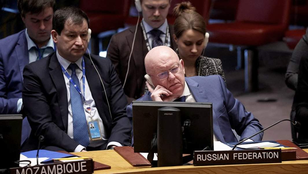 Василий Небензя во время заседания Совета Безопасности ООН в штаб-квартире организации