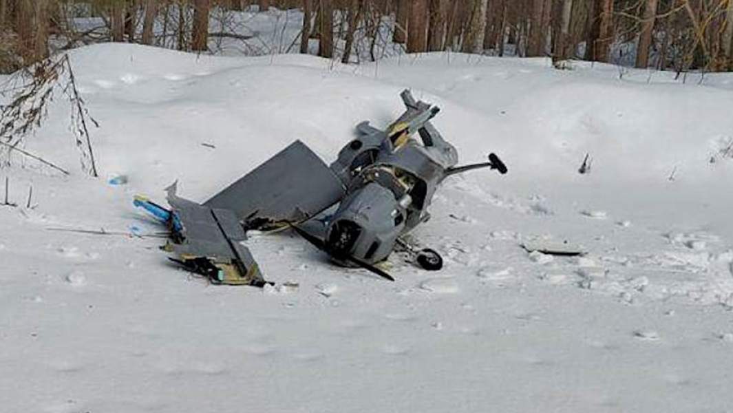 Беспилотный летательный аппарат, упавший в районе деревни Губастово Коломенского района Подмосковья